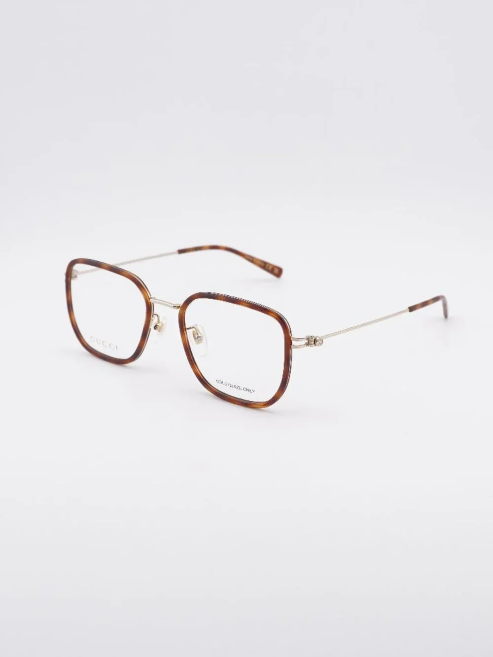 Gucci GG1852OA 002 Eyeglasses Havana / Gold 53mm Square Frame